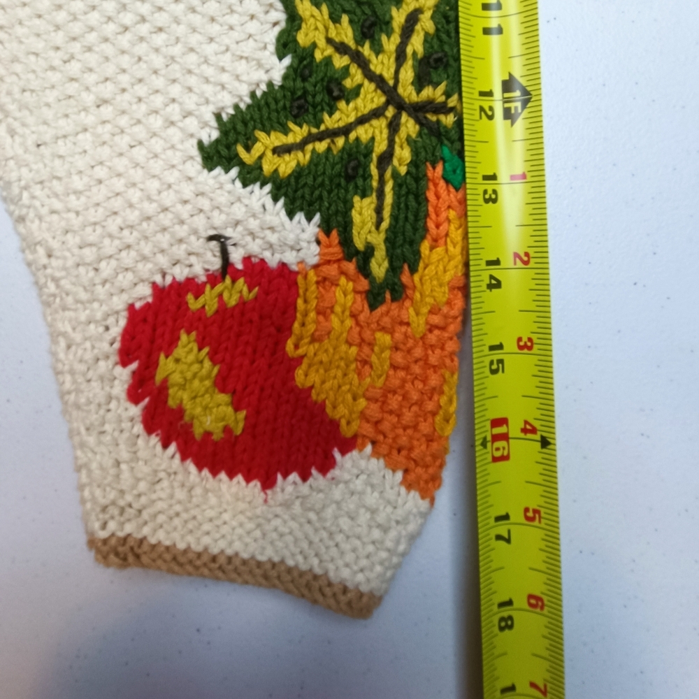 Raphels Vintage Grandma Fruits & Veggies Knit Cardigan Sweater M - Picture 15 of 16